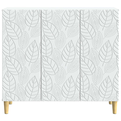 Dressoir Wit 89 x 34,5 x 80 cm Bewerkt hout