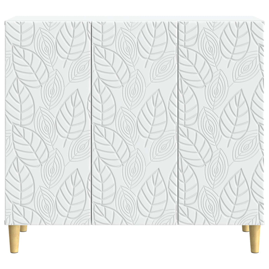 Dressoir Wit 89 x 34,5 x 80 cm Bewerkt hout