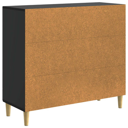 Dressoir Zwart 89 x 34,5 x 80 cm Bewerkt hout