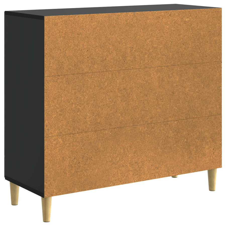 Dressoir Zwart 89 x 34,5 x 80 cm Bewerkt hout