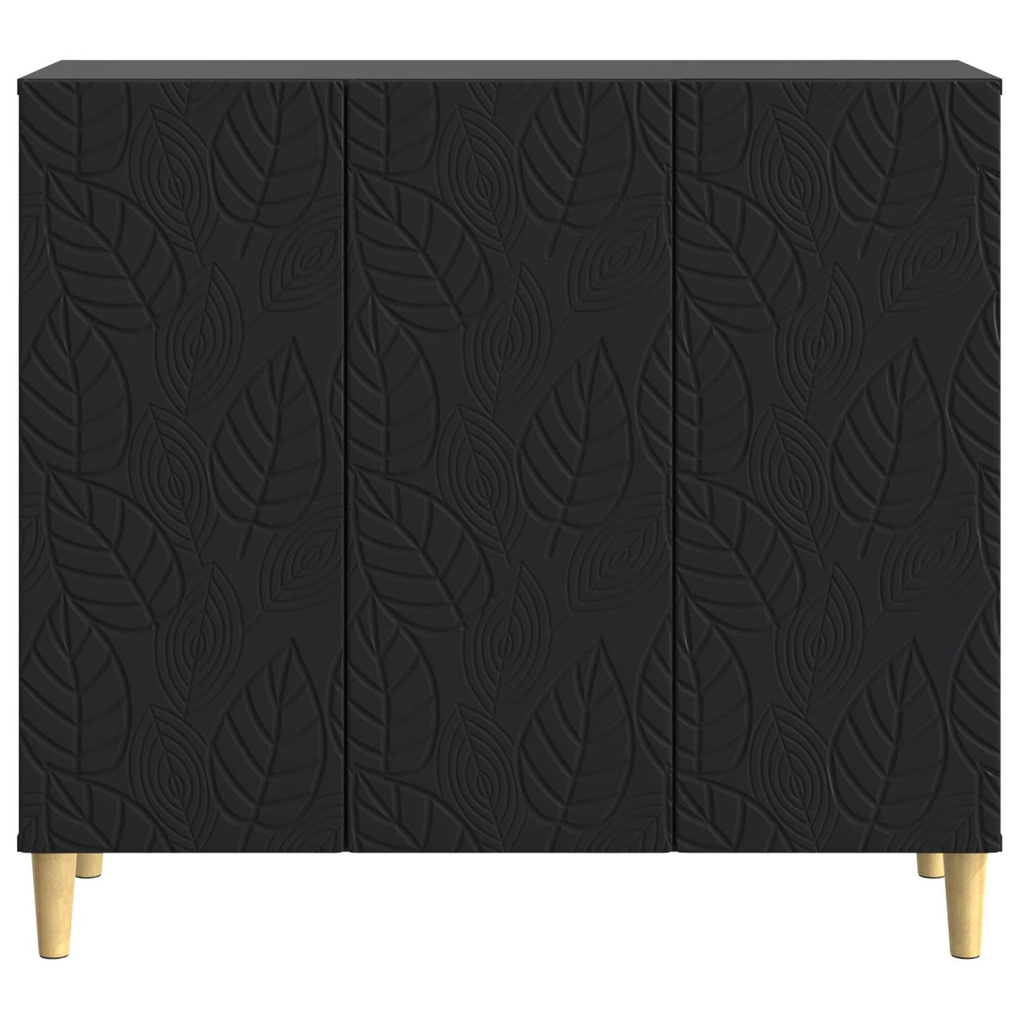 Dressoir Zwart 89 x 34,5 x 80 cm Bewerkt hout