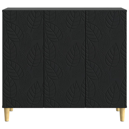 Dressoir Zwart 89 x 34,5 x 80 cm Bewerkt hout