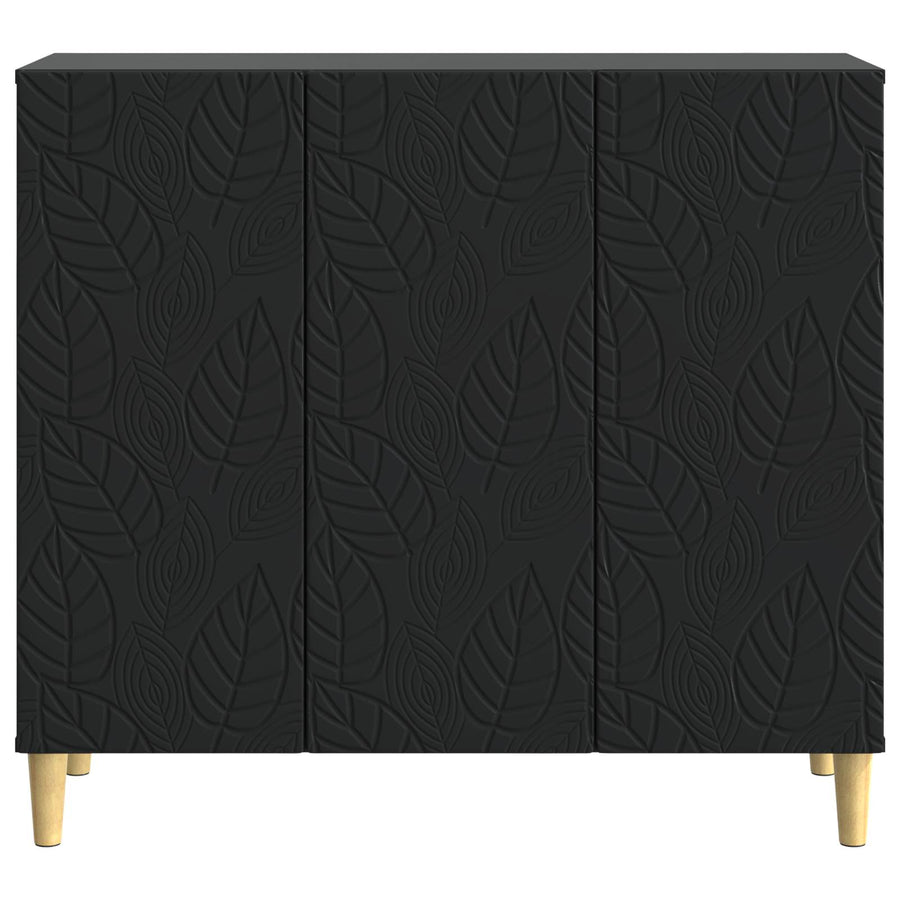 Dressoir Zwart 89 x 34,5 x 80 cm Bewerkt hout