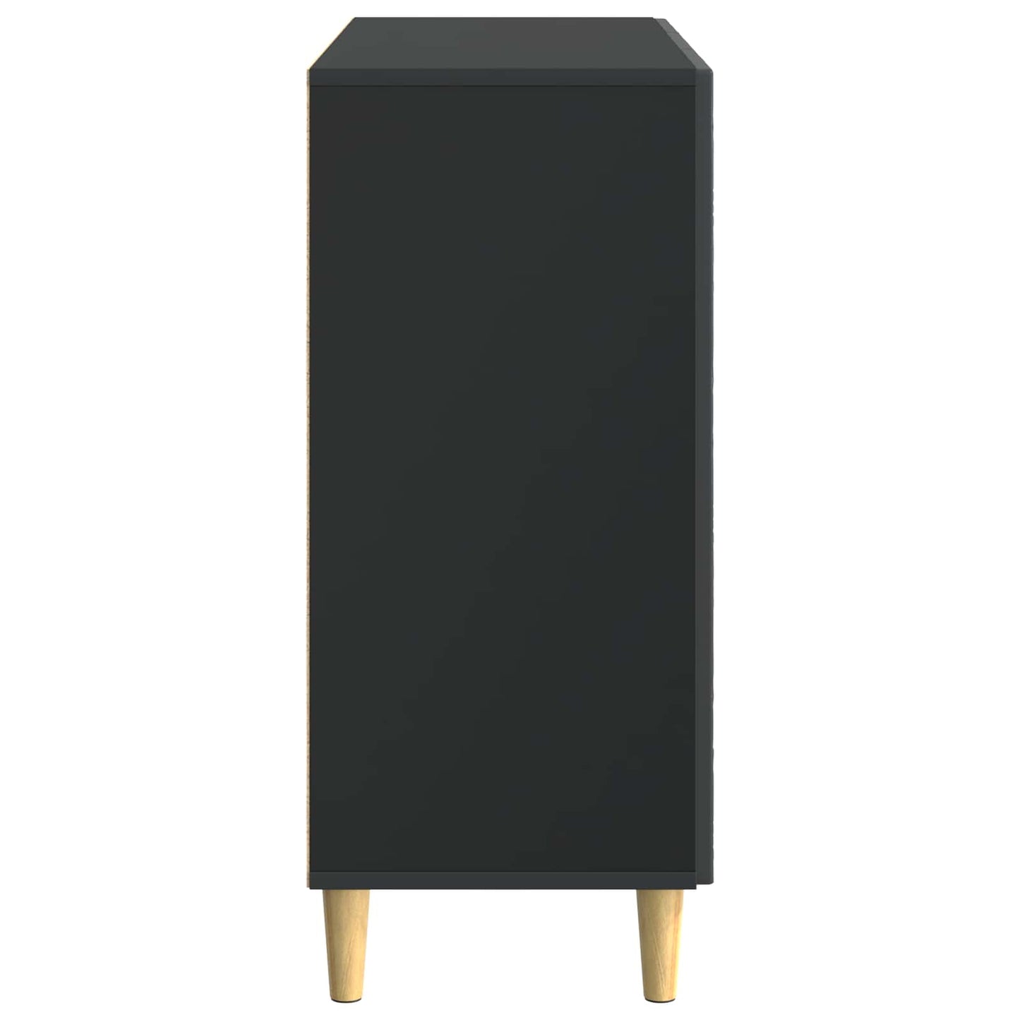 Dressoir Zwart 89 x 34,5 x 80 cm Bewerkt hout