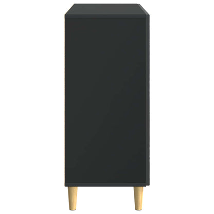 Dressoir Zwart 89 x 34,5 x 80 cm Bewerkt hout
