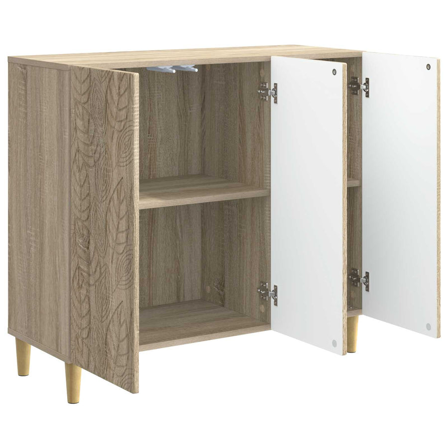 Dressoir Sonoma Eiken 89 x 34,5 x 80 cm Bewerkt hout