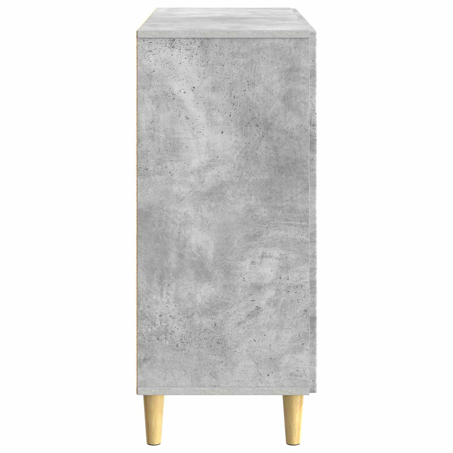 Dressoir Betongrijs 89 x 34,5 x 80 cm Bewerkt hout