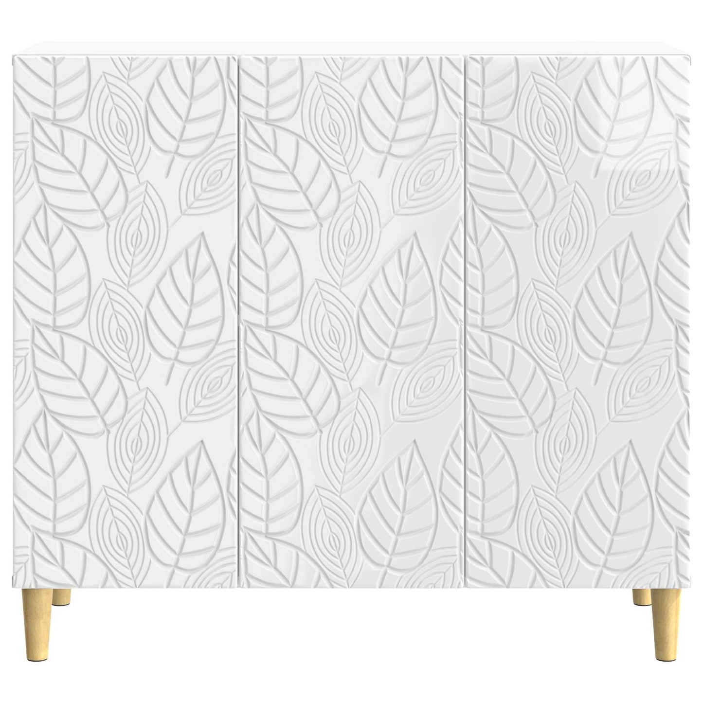 Dressoir Hoogglans Wit 89 x 34,5 x 80 cm Bewerkt hout