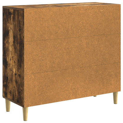 Dressoir Gerookt eiken 89 x 34,5 x 80 cm Bewerkt hout