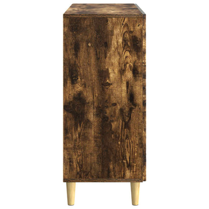 Dressoir Gerookt eiken 89 x 34,5 x 80 cm Bewerkt hout