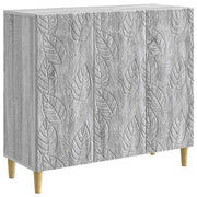 Dressoir grijs 89x34,5x80 cm bewerkt hout