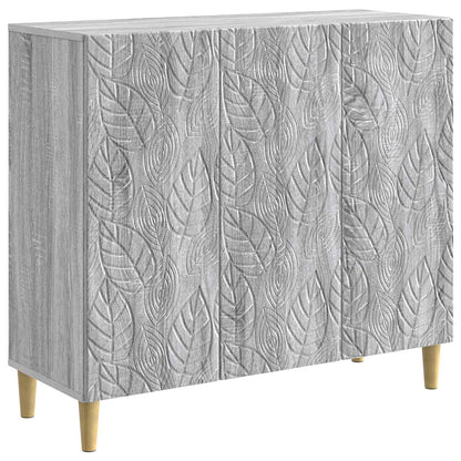 Dressoir Grijs Sonoma 89 x 34,5 x 80 cm Bewerkt hout