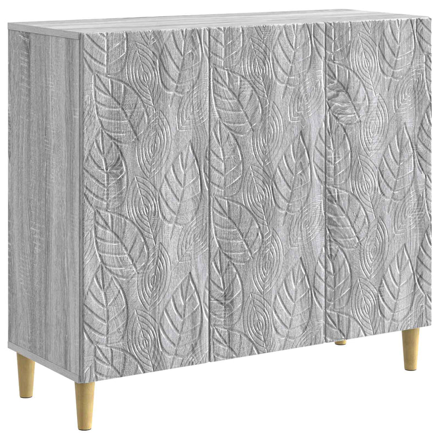 Dressoir Grijs Sonoma 89 x 34,5 x 80 cm Bewerkt hout