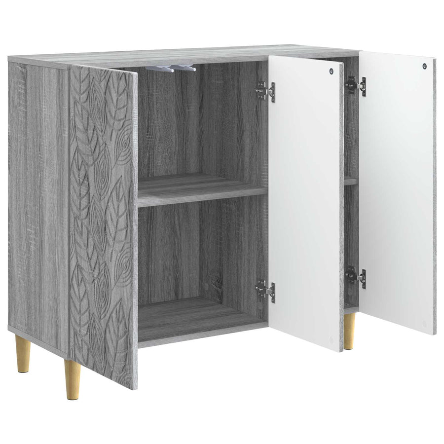 Dressoir Grijs Sonoma 89 x 34,5 x 80 cm Bewerkt hout
