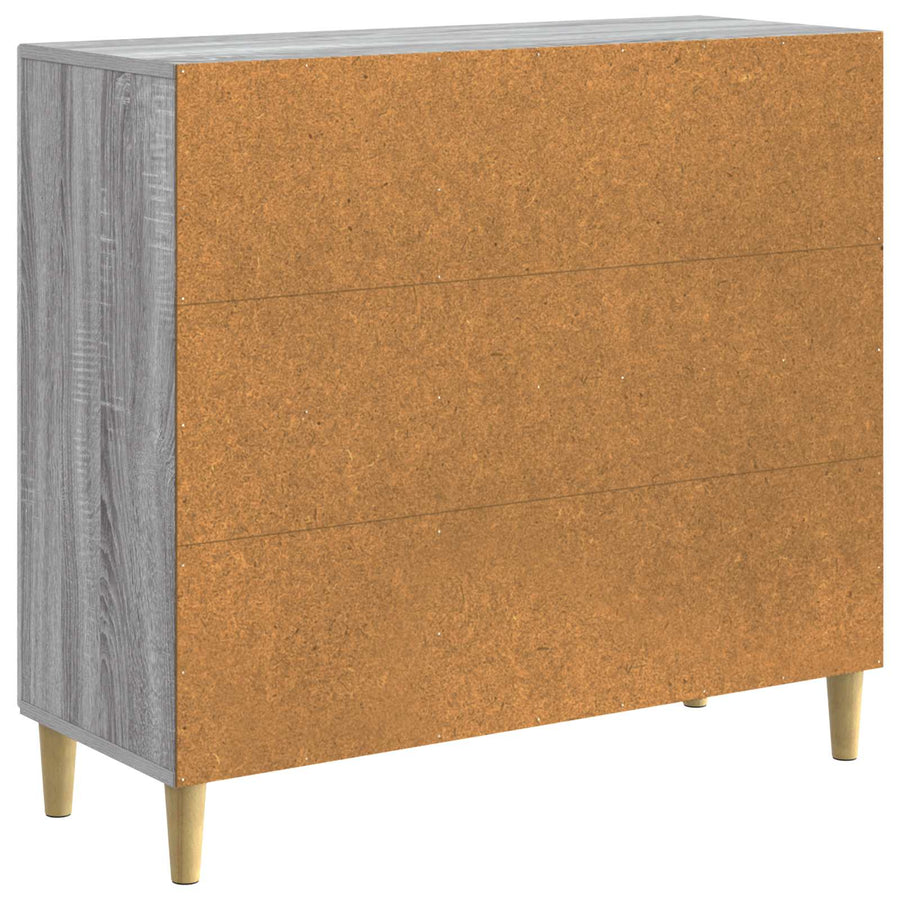 Dressoir Grijs Sonoma 89 x 34,5 x 80 cm Bewerkt hout