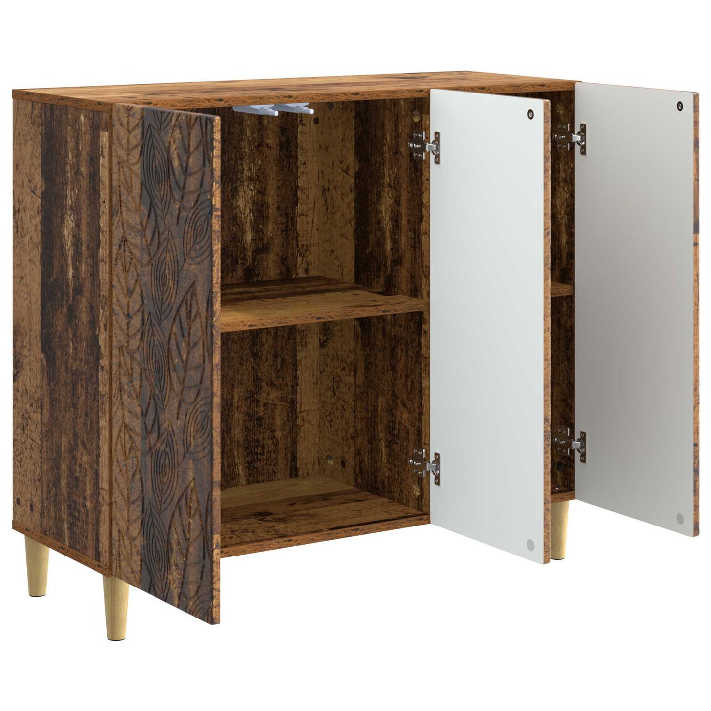 Dressoir Oud hout 89 x 34,5 x 80 cm Bewerkt hout