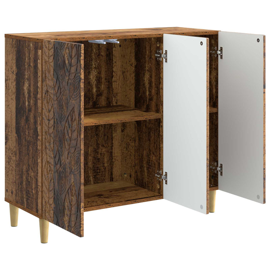 Dressoir Oud hout 89 x 34,5 x 80 cm Bewerkt hout