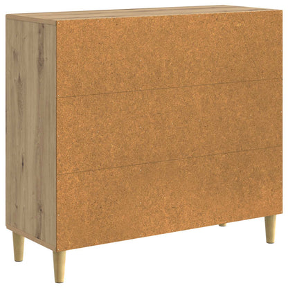 Dressoir Artisanaal eiken 89 x 34,5 x 80 cm Bewerkt hout