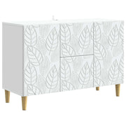 Dressoir wit 89x34.5x60 cm bewerkt hout