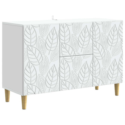 Dressoir Wit 89 x 34,5 x 60 cm Bewerkt hout