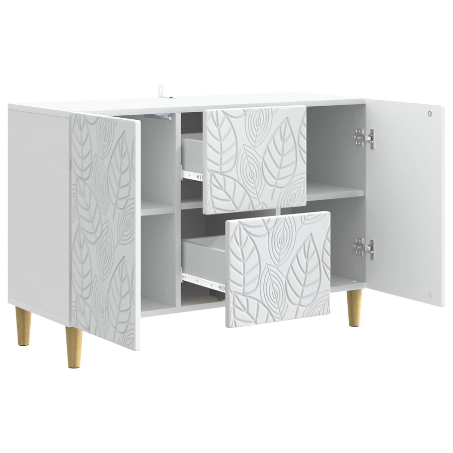Dressoir Wit 89 x 34,5 x 60 cm Bewerkt hout
