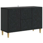 Dressoir 89x34.5x60 cm zwart bewerkt hout
