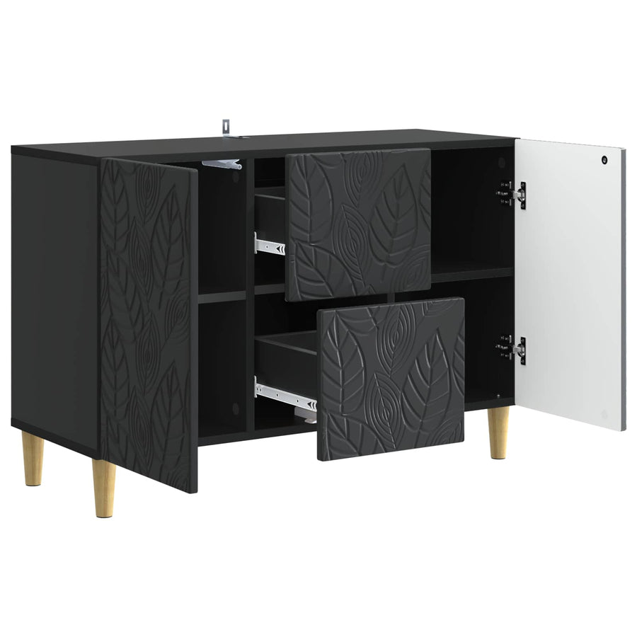 Dressoir Zwart 89 x 34,5 x 60 cm Bewerkt hout
