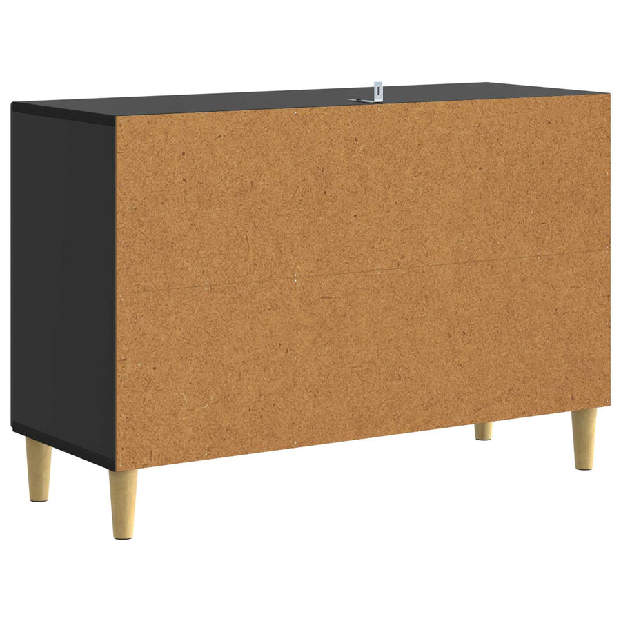 Dressoir Zwart 89 x 34,5 x 60 cm Bewerkt hout