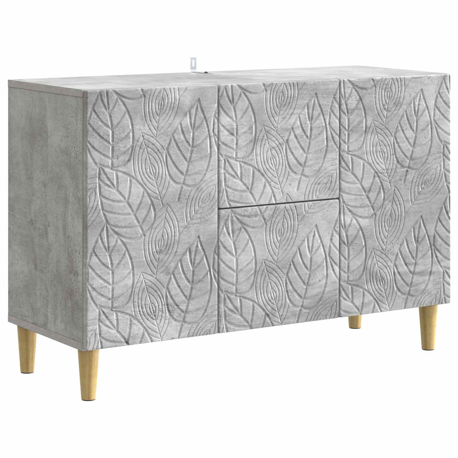 Dressoir Betongrijs 89 x 34,5 x 60 cm Bewerkt hout