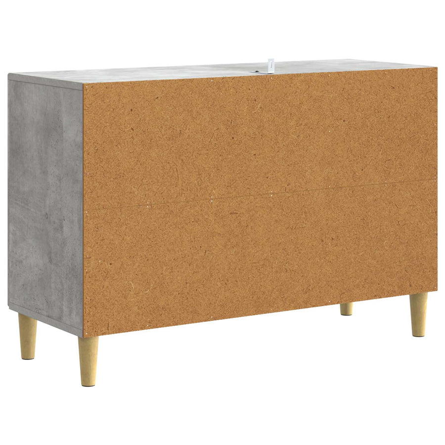 Dressoir Betongrijs 89 x 34,5 x 60 cm Bewerkt hout