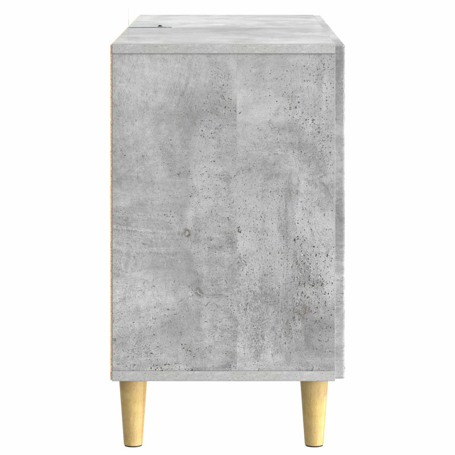 Dressoir Betongrijs 89 x 34,5 x 60 cm Bewerkt hout