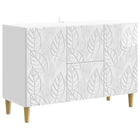 Dressoir hoogglans wit 89x34,5x60 cm bewerkt hout