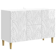 Dressoir hoogglans wit 89x34,5x60 cm bewerkt hout