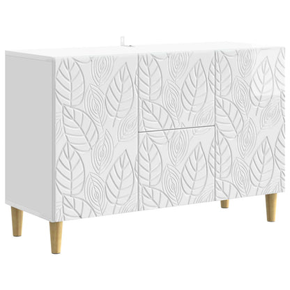 Dressoir Hoogglans Wit 89 x 34,5 x 60 cm Bewerkt hout