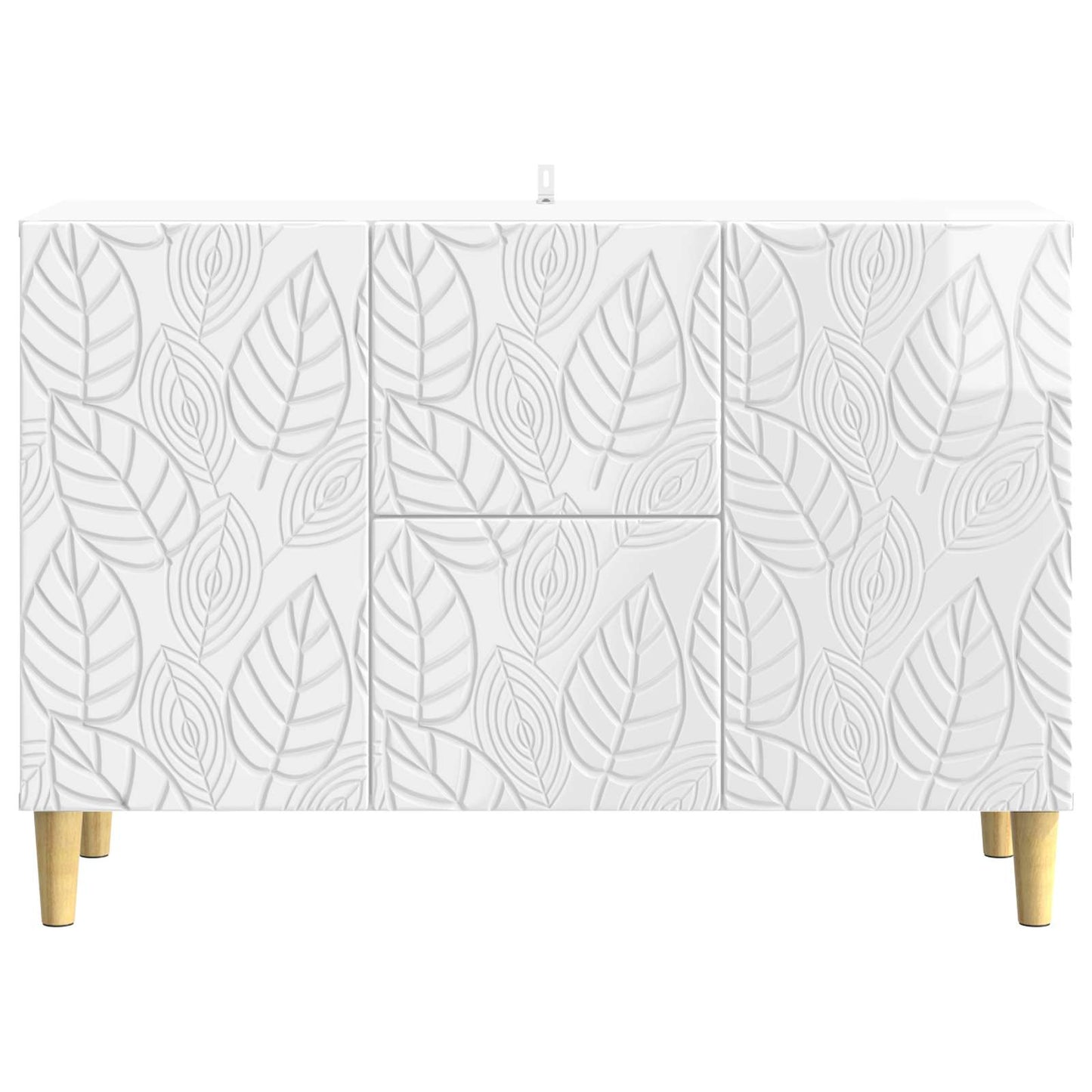 Dressoir Hoogglans Wit 89 x 34,5 x 60 cm Bewerkt hout