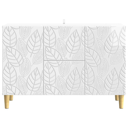 Dressoir Hoogglans Wit 89 x 34,5 x 60 cm Bewerkt hout