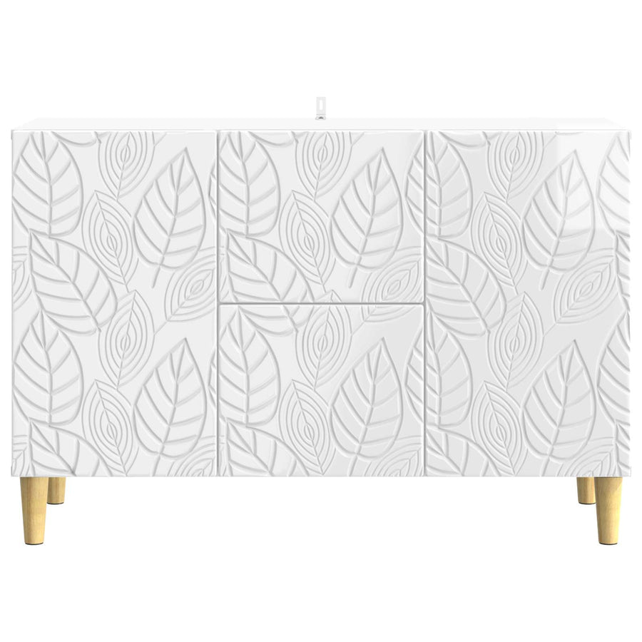 Dressoir Hoogglans Wit 89 x 34,5 x 60 cm Bewerkt hout
