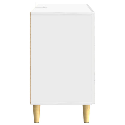 Dressoir Hoogglans Wit 89 x 34,5 x 60 cm Bewerkt hout