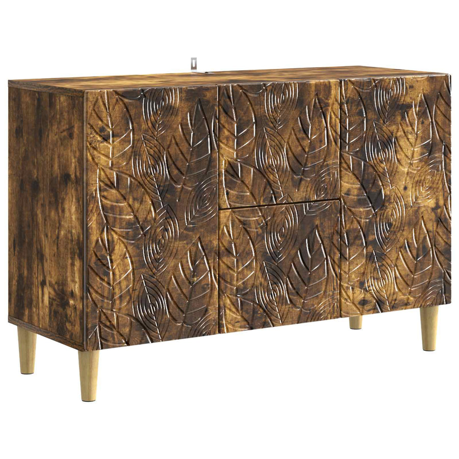 Dressoir Gerookt eiken 89 x 34,5 x 60 cm Bewerkt hout