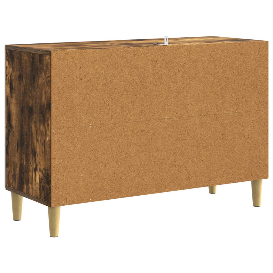 Dressoir Gerookt eiken 89 x 34,5 x 60 cm Bewerkt hout