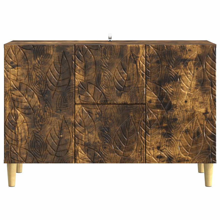 Dressoir Gerookt eiken 89 x 34,5 x 60 cm Bewerkt hout