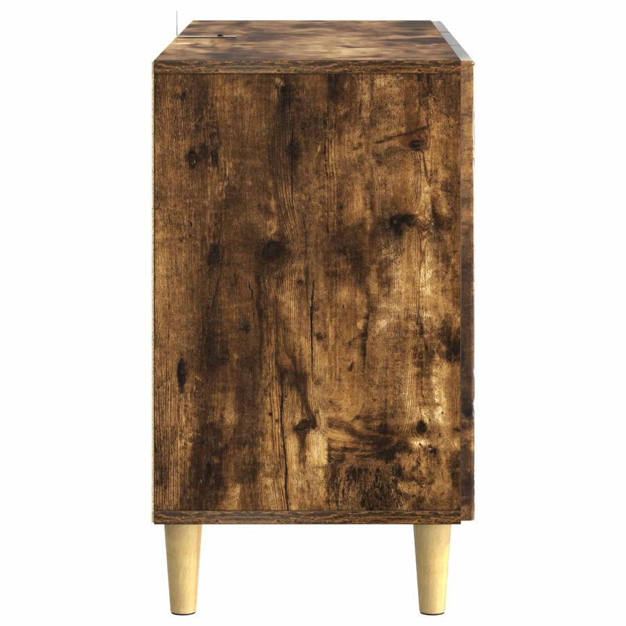 Dressoir Gerookt eiken 89 x 34,5 x 60 cm Bewerkt hout
