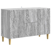 Dressoir grijs bewerkt hout 89x34,5x60 cm