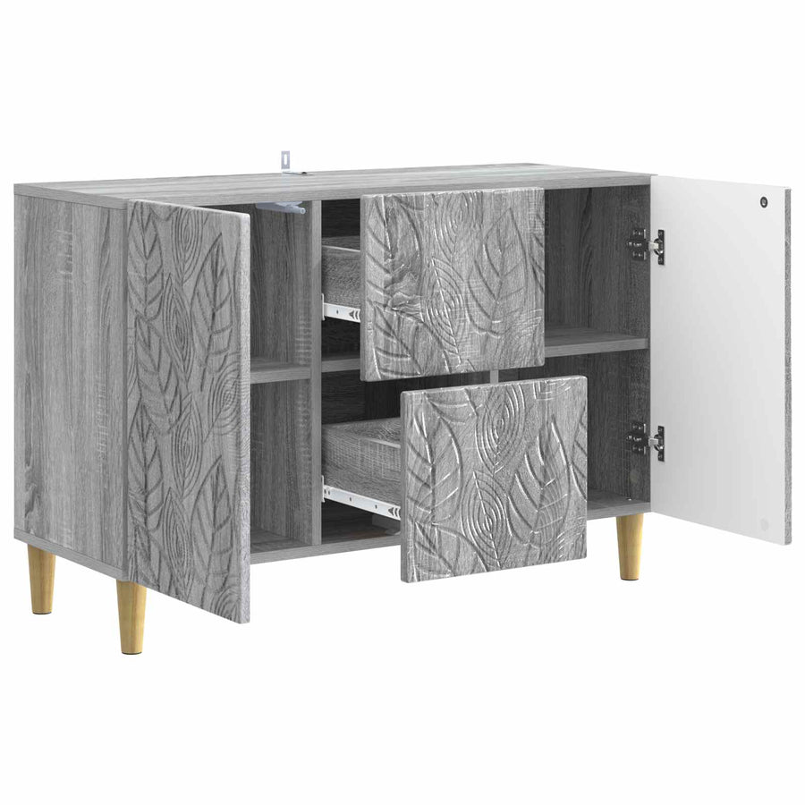 Dressoir Grijs Sonoma 89 x 34,5 x 60 cm Bewerkt hout