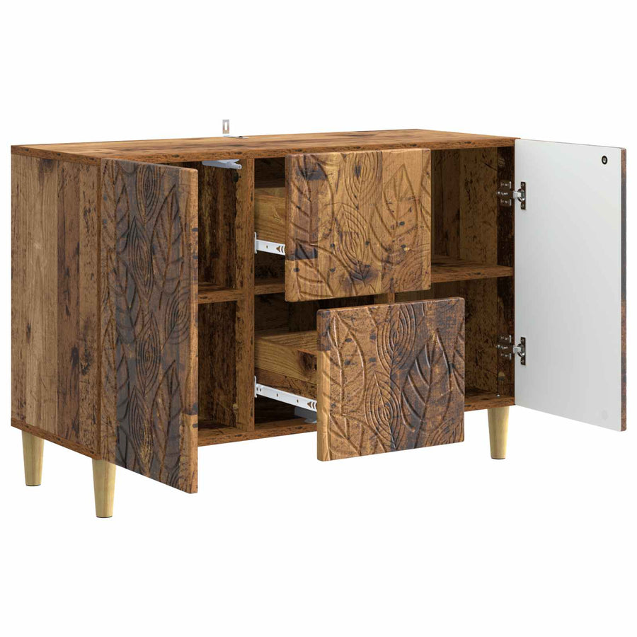 Dressoir Oud hout 89 x 34,5 x 60 cm Bewerkt hout