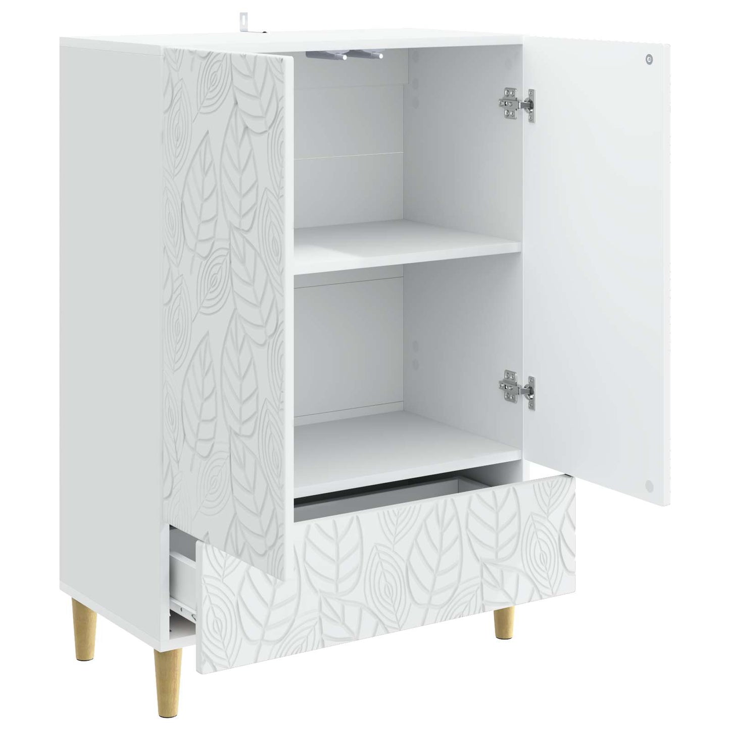 Dressoir Wit 66 x 34,5 x 95 cm Bewerkt hout