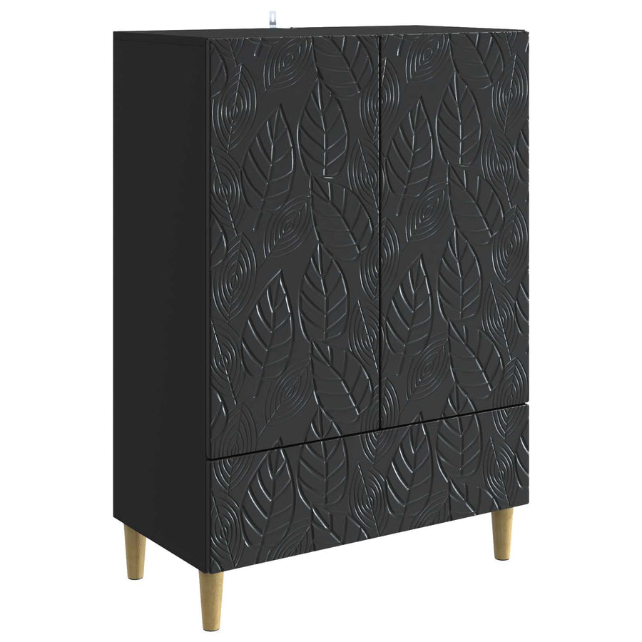 Dressoir Zwart 66 x 34,5 x 95 cm Bewerkt hout