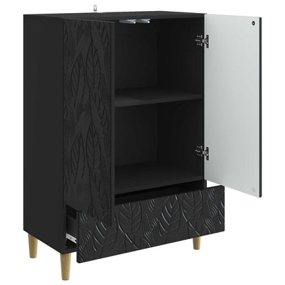Dressoir Zwart 66 x 34,5 x 95 cm Bewerkt hout