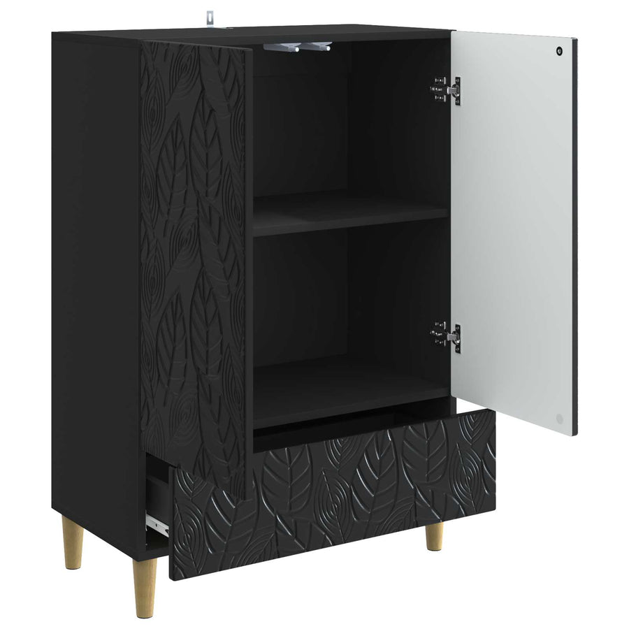Dressoir Zwart 66 x 34,5 x 95 cm Bewerkt hout