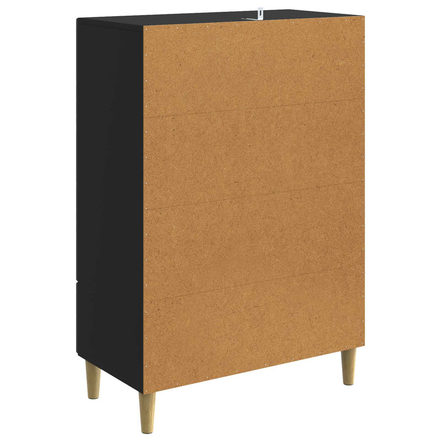 Dressoir Zwart 66 x 34,5 x 95 cm Bewerkt hout